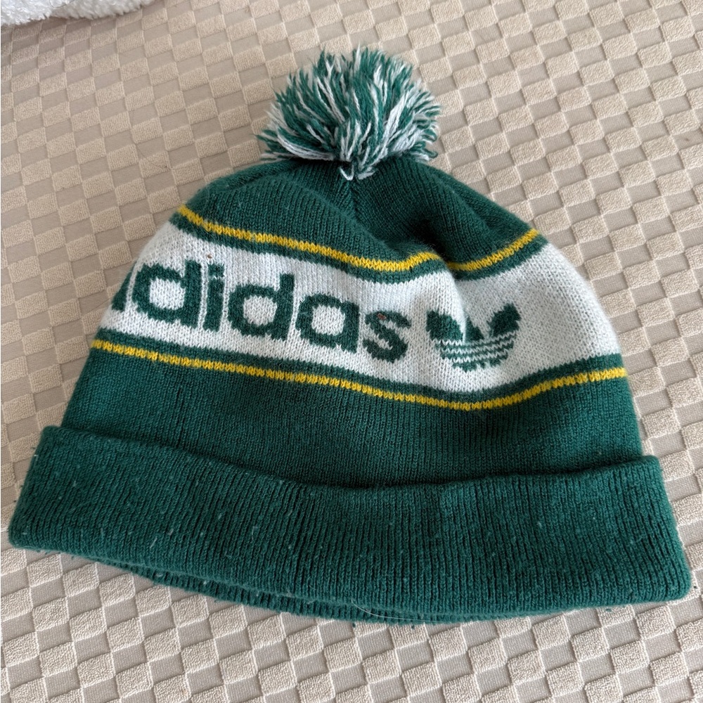 Adidas Forest Green Knit Beanie - Picture 2 of 3